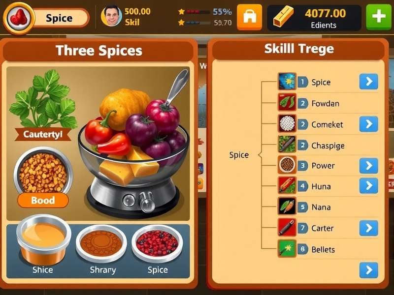 Kebab Mastery skill tree and progression system